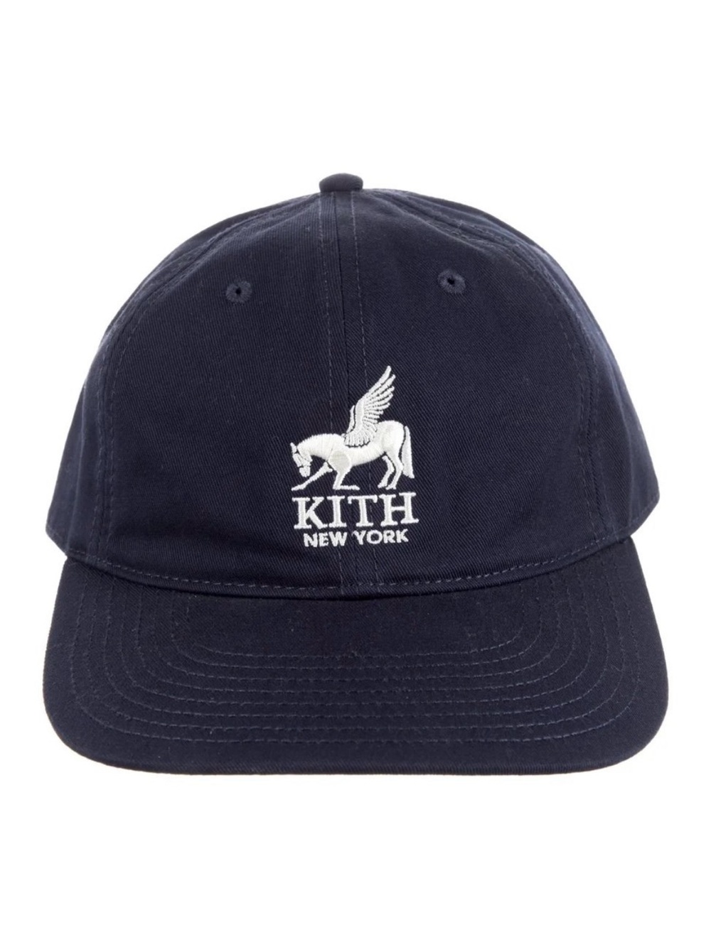 Kith Navy Cap with White Pegasus Logo